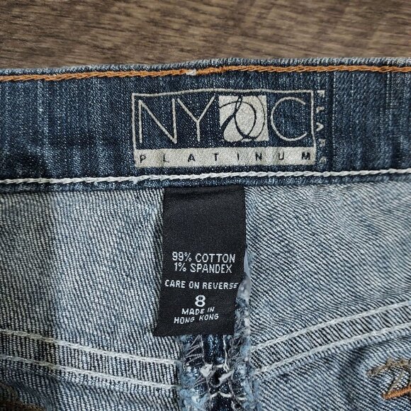 NY&C Brand Women's Flare Jeans Size 8 Wash Denim - Picture 13 of 14